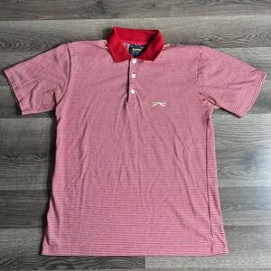 VTG Slazenger Polo Shirt Fits Small Striped Short Sleeve 1980s Made in Hong Kong